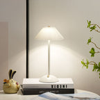 Ellis | Cordless Table Lamp, Rechargeable Pleated Shade Lamp, Dimmable, 8 Colors