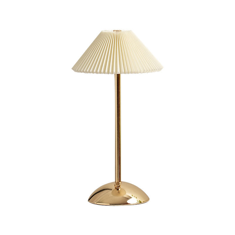 Ellis | Cordless Table Lamp, Rechargeable Pleated Shade Lamp, Dimmable, 8 Colors