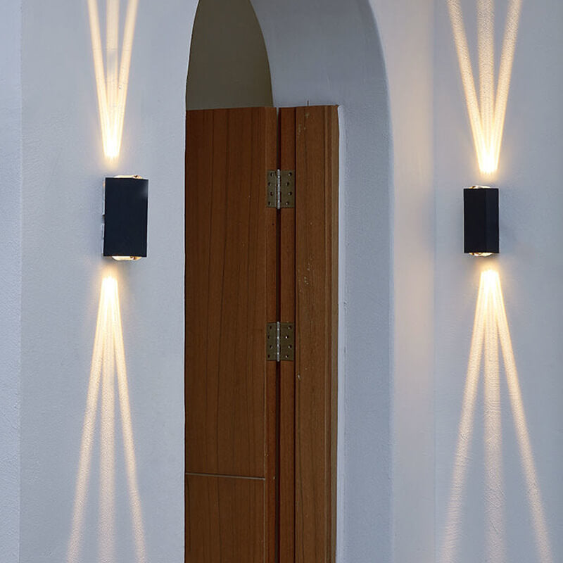 Beam | Rectangular LED Outdoor Wall Sconce, Waterproof Up Down Wall Light for Patio and Porch