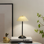 Ellis | Cordless Table Lamp, Rechargeable Pleated Shade Lamp, Dimmable, 8 Colors