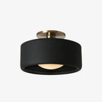 Glaze | Porcelain Semi Flush Mount Ceiling Light, Colorful Ceramic Ceiling Lamp, Modern Brass Fixture