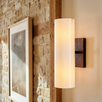Doran | Alabaster Tube Wall Sconce, Modern Stone Wall Light, Bathroom Vanity and Bedside Sconce