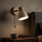 Nordic | Wood Wall Sconce, Scandinavian Adjustable Wall Lamp with Optional Pull Chain, Bedside Reading Light