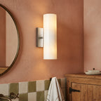 Doran | Alabaster Tube Wall Sconce, Modern Stone Wall Light, Bathroom Vanity and Bedside Sconce