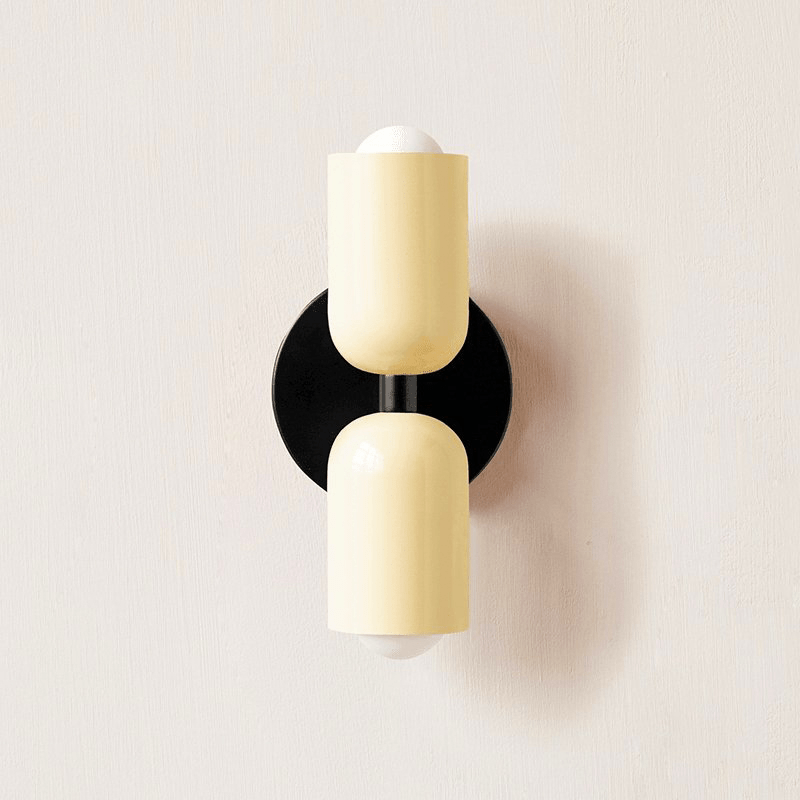 Duet | Two Tone Wall Lamp, Colorful Up Down Wall Sconce, Mid Century Modern Bedside Wall Light