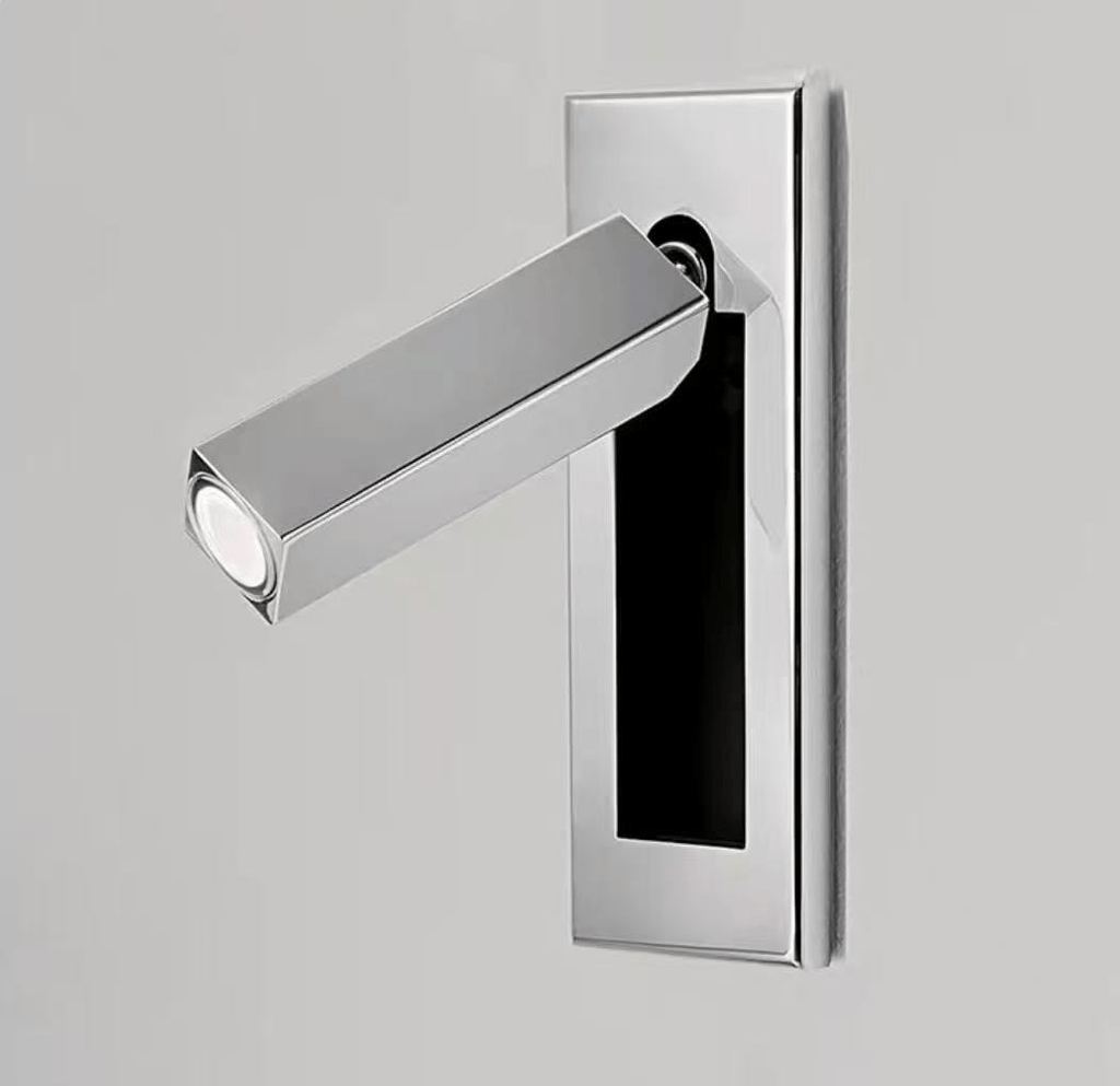 Fold | Recessed Bedside Wall Light, Flush Mount LED Reading Lamp, Adjustable Hotel Style Headboard Sconce