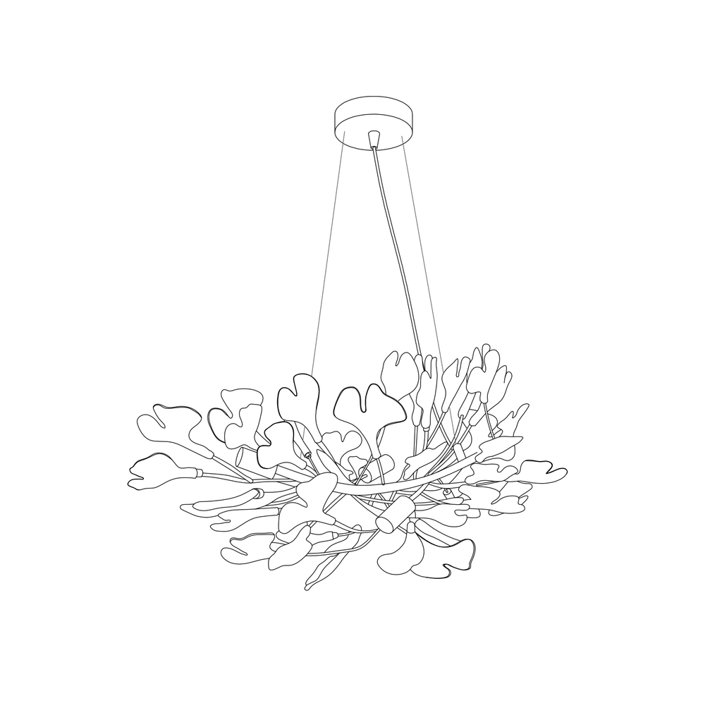Horizon Bloom Ginkgo Chandelier