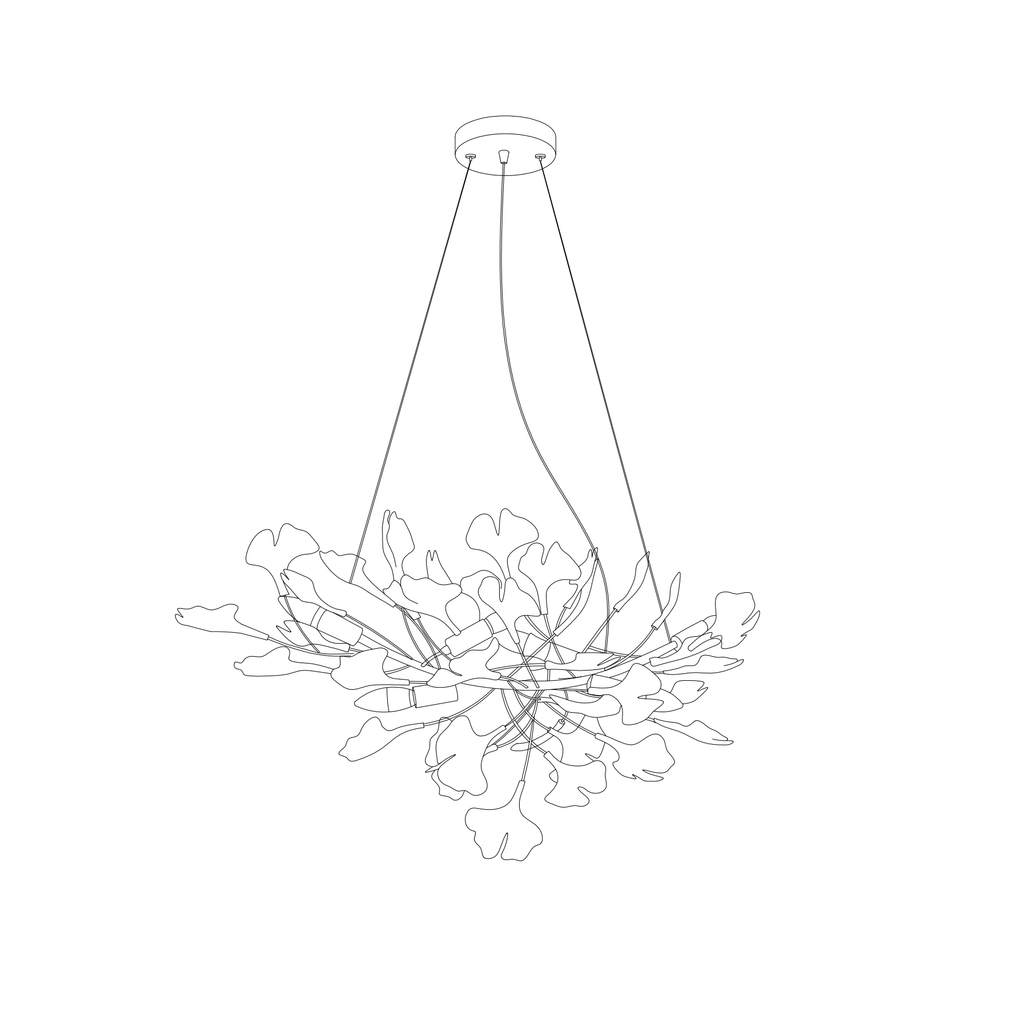 Horizon Bloom Ginkgo Chandelier