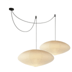 Shoji | Paper Lantern Pendant Light, Japanese Washi Rice Paper Chandelier, Large Japandi Hanging Lamp