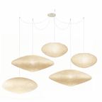 Shoji | Paper Lantern Pendant Light, Japanese Washi Rice Paper Chandelier, Large Japandi Hanging Lamp