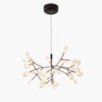 Glimmer | Firefly LED Chandelier, Modern Branch Chandelier, Dimmable Black Ceiling Light for Dining Room