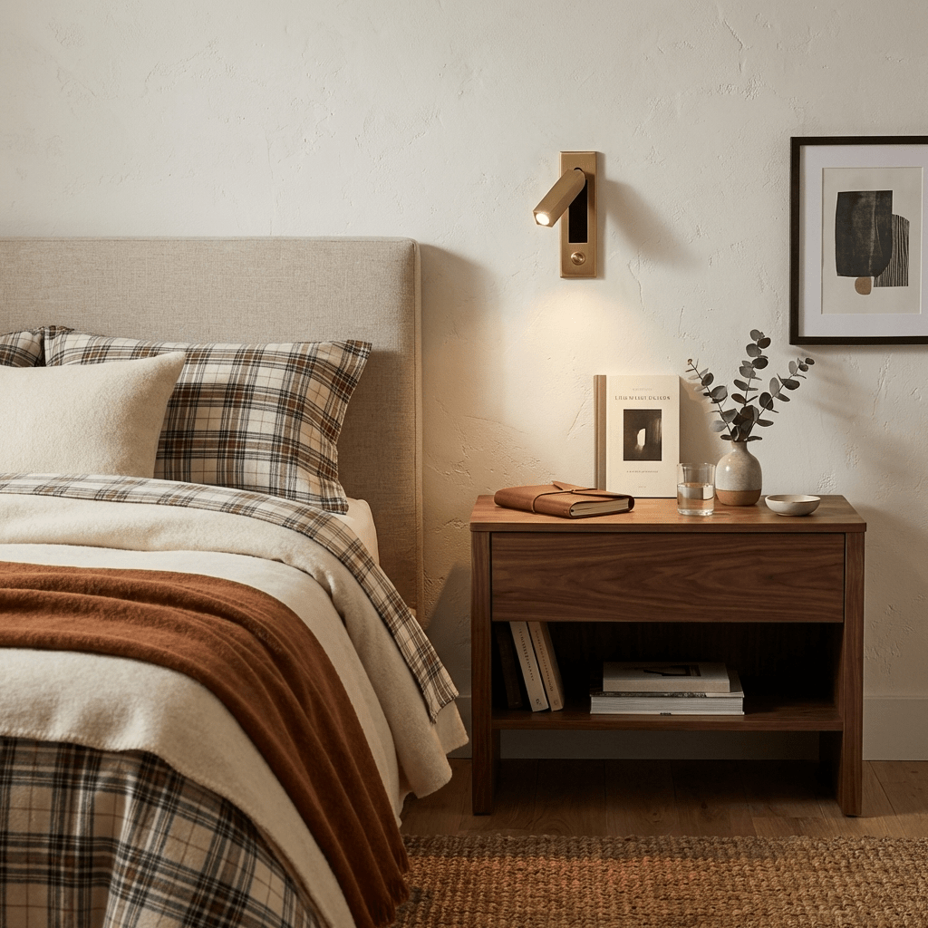 Fold | Recessed Bedside Wall Light, Flush Mount LED Reading Lamp, Adjustable Hotel Style Headboard Sconce
