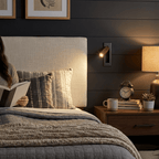 Fold | Recessed Bedside Wall Light, Flush Mount LED Reading Lamp, Adjustable Hotel Style Headboard Sconce