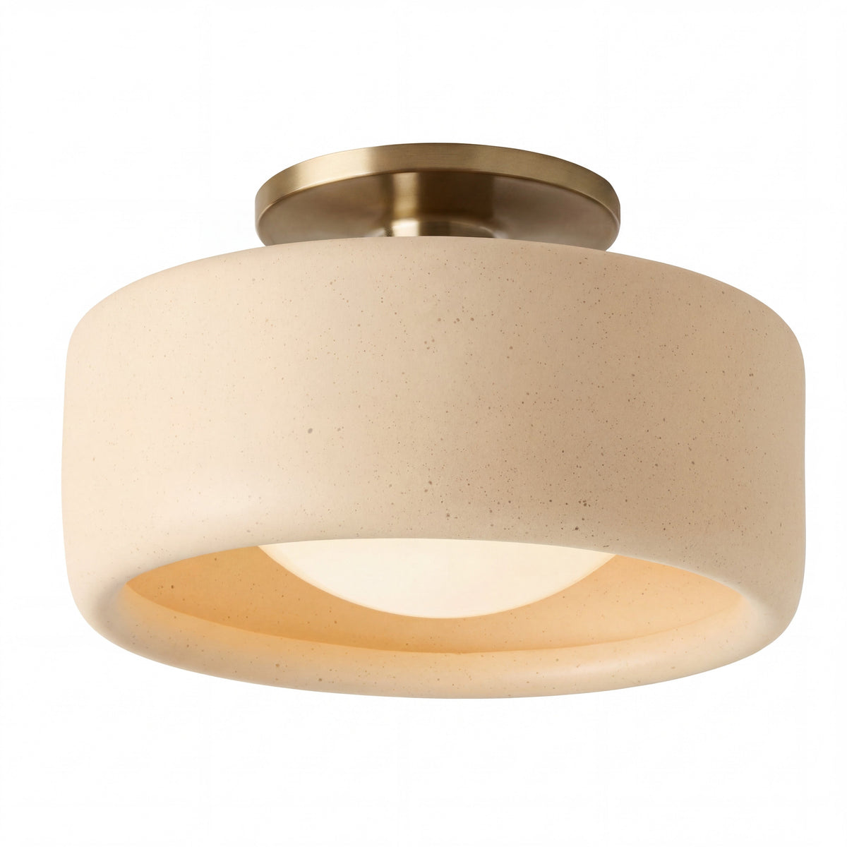 Glaze | Porcelain Semi Flush Mount Ceiling Light, Colorful Ceramic Ceiling Lamp, Modern Brass Fixture