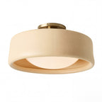 Glaze | Porcelain Semi Flush Mount Ceiling Light, Colorful Ceramic Ceiling Lamp, Modern Brass Fixture