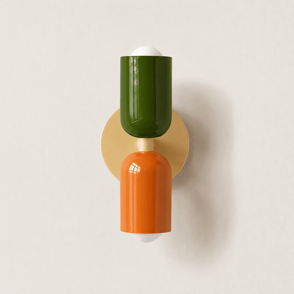 Duet | Two Tone Wall Lamp, Colorful Up Down Wall Sconce, Mid Century Modern Bedside Wall Light