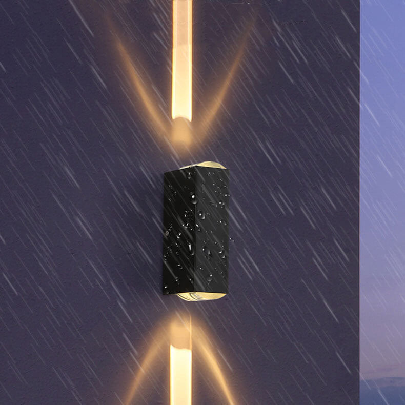 Beam | Rectangular LED Outdoor Wall Sconce, Waterproof Up Down Wall Light for Patio and Porch