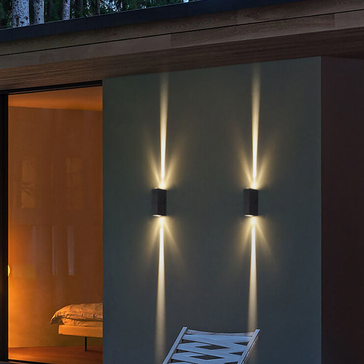 Beam | Rectangular LED Outdoor Wall Sconce, Waterproof Up Down Wall Light for Patio and Porch
