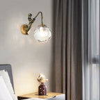 Mermaid | Orb Glass Wall Sconce, Vintage Coastal Wall Lamp for Bedroom, Bathroom Vanity and Hallway