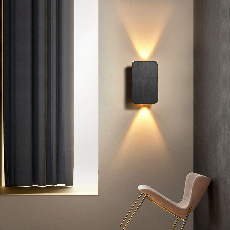 Everend | Flat Panel LED Wall Sconce, Up Down Indoor Wall Light, Minimalist Wall Lamp for Hallway