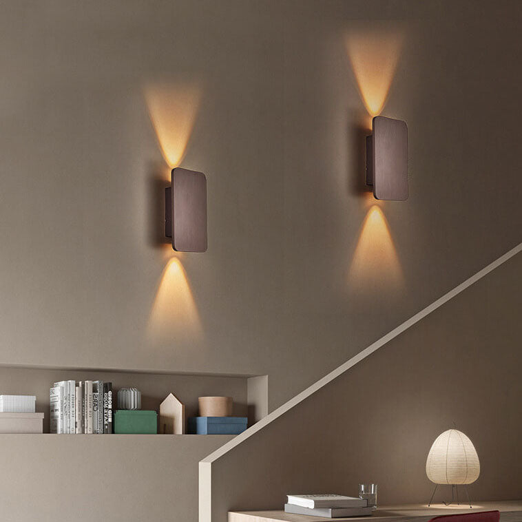 Everend | Flat Panel LED Wall Sconce, Up Down Indoor Wall Light, Minimalist Wall Lamp for Hallway
