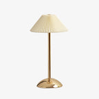 Ellis | Cordless Table Lamp, Rechargeable Pleated Shade Lamp, Dimmable, 8 Colors