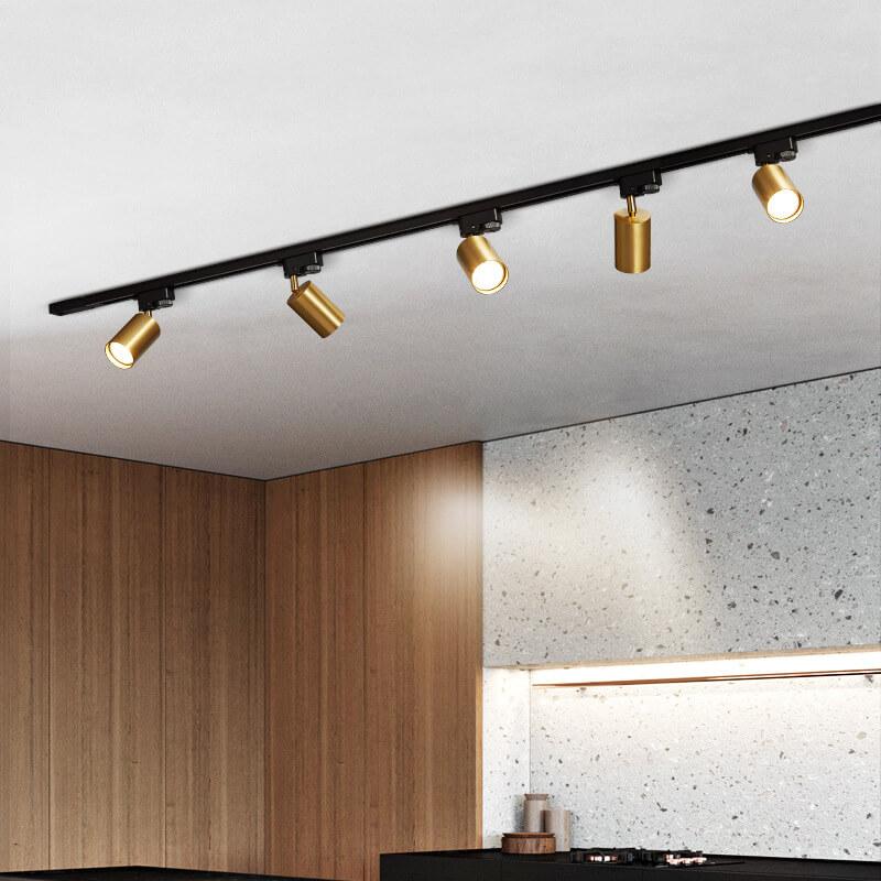 Tubular | LED Track Lighting Kit, Flush Mount Ceiling Spotlights, Adjustable Track Light Fixture