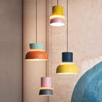 Sorbet | Colorful Pendant Light, Two Tone Metal Dome Hanging Lamp for Kitchen Island and Dining Room
