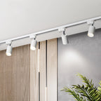 Tubular | LED Track Lighting Kit, Flush Mount Ceiling Spotlights, Adjustable Track Light Fixture