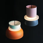 Sorbet | Colorful Pendant Light, Two Tone Metal Dome Hanging Lamp for Kitchen Island and Dining Room