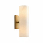 Doran | Alabaster Tube Wall Sconce, Modern Stone Wall Light, Bathroom Vanity and Bedside Sconce