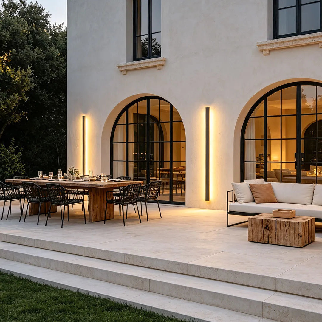 Linear | LED Outdoor Strip Wall Light, Long Black Exterior Wall Lamp, IP65 Waterproof Porch Light