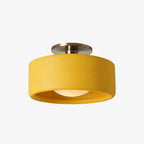 Glaze | Porcelain Semi Flush Mount Ceiling Light, Colorful Ceramic Ceiling Lamp, Modern Brass Fixture