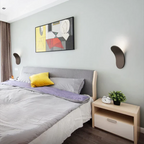 Wisp | Curved LED Wall Sconce, Minimalist Up Light Wall Lamp, Modern Nordic Bedroom and Hallway Light