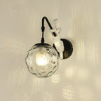 Mermaid | Orb Glass Wall Sconce, Vintage Coastal Wall Lamp for Bedroom, Bathroom Vanity and Hallway