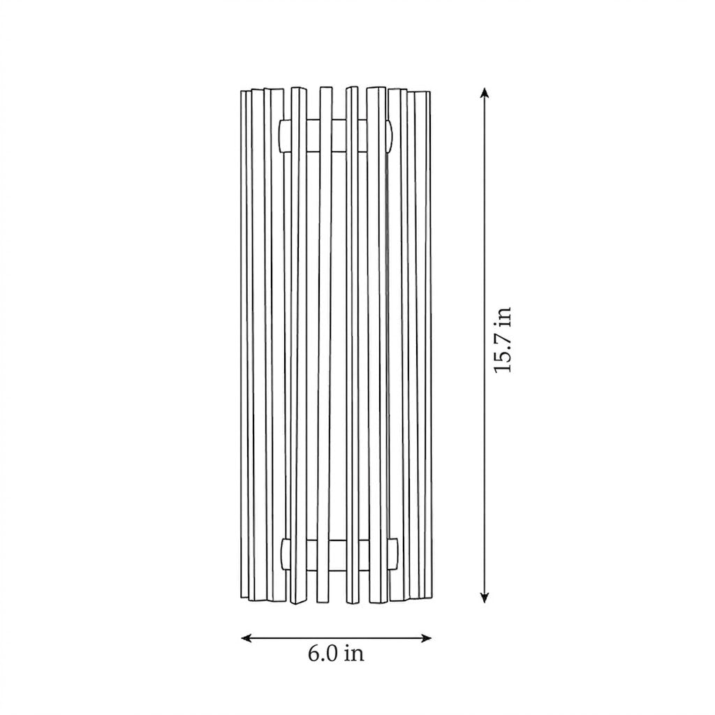 Walnut Slat | Wood Wall Sconce, Japandi LED Wall Light, Mid Century Modern Wall Lamp for Bedroom