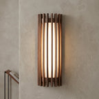 Walnut Slat | Wood Wall Sconce, Japandi LED Wall Light, Mid Century Modern Wall Lamp for Bedroom
