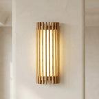 Walnut Slat | Wood Wall Sconce, Japandi LED Wall Light, Mid Century Modern Wall Lamp for Bedroom