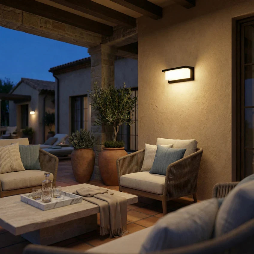 Motion Sensor | Outdoor Wall Light, LED Security Porch Light, Waterproof Black Exterior Wall Sconce