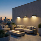 Motion Sensor | Outdoor Wall Light, LED Security Porch Light, Waterproof Black Exterior Wall Sconce
