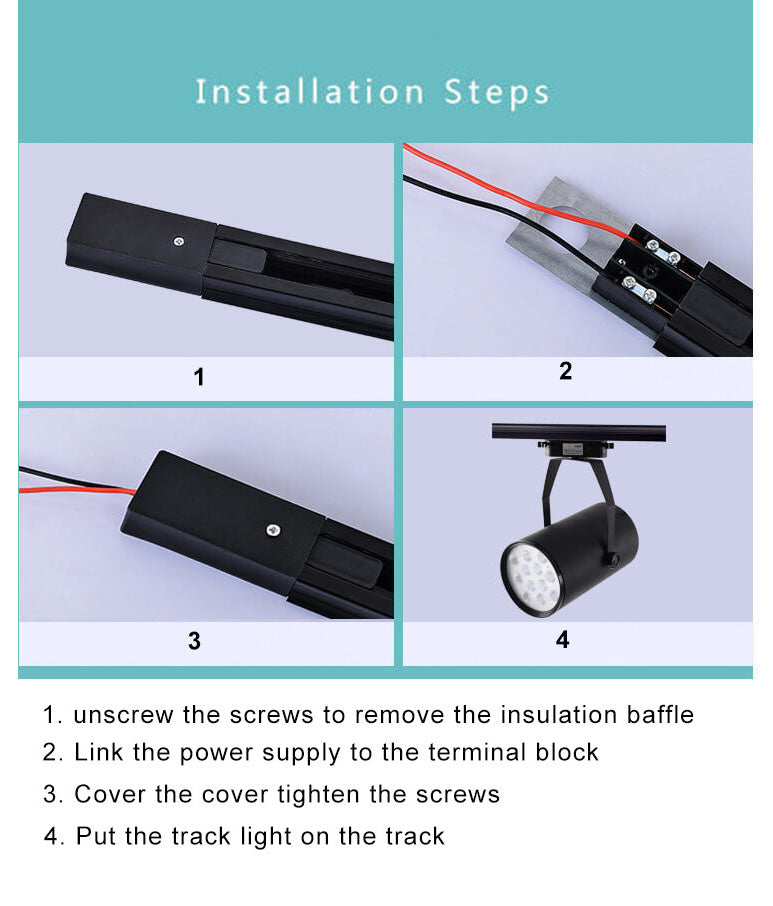 Tubular | LED Track Lighting Kit, Flush Mount Ceiling Spotlights, Adjustable Track Light Fixture