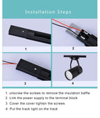 Tubular | LED Track Lighting Kit, Flush Mount Ceiling Spotlights, Adjustable Track Light Fixture