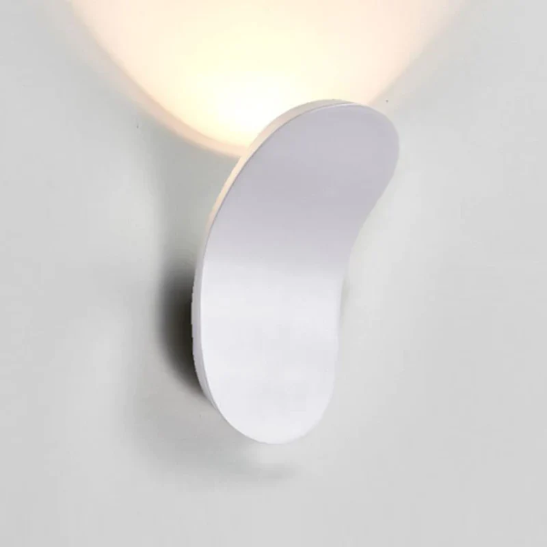 Wisp | Curved LED Wall Sconce, Minimalist Up Light Wall Lamp, Modern Nordic Bedroom and Hallway Light