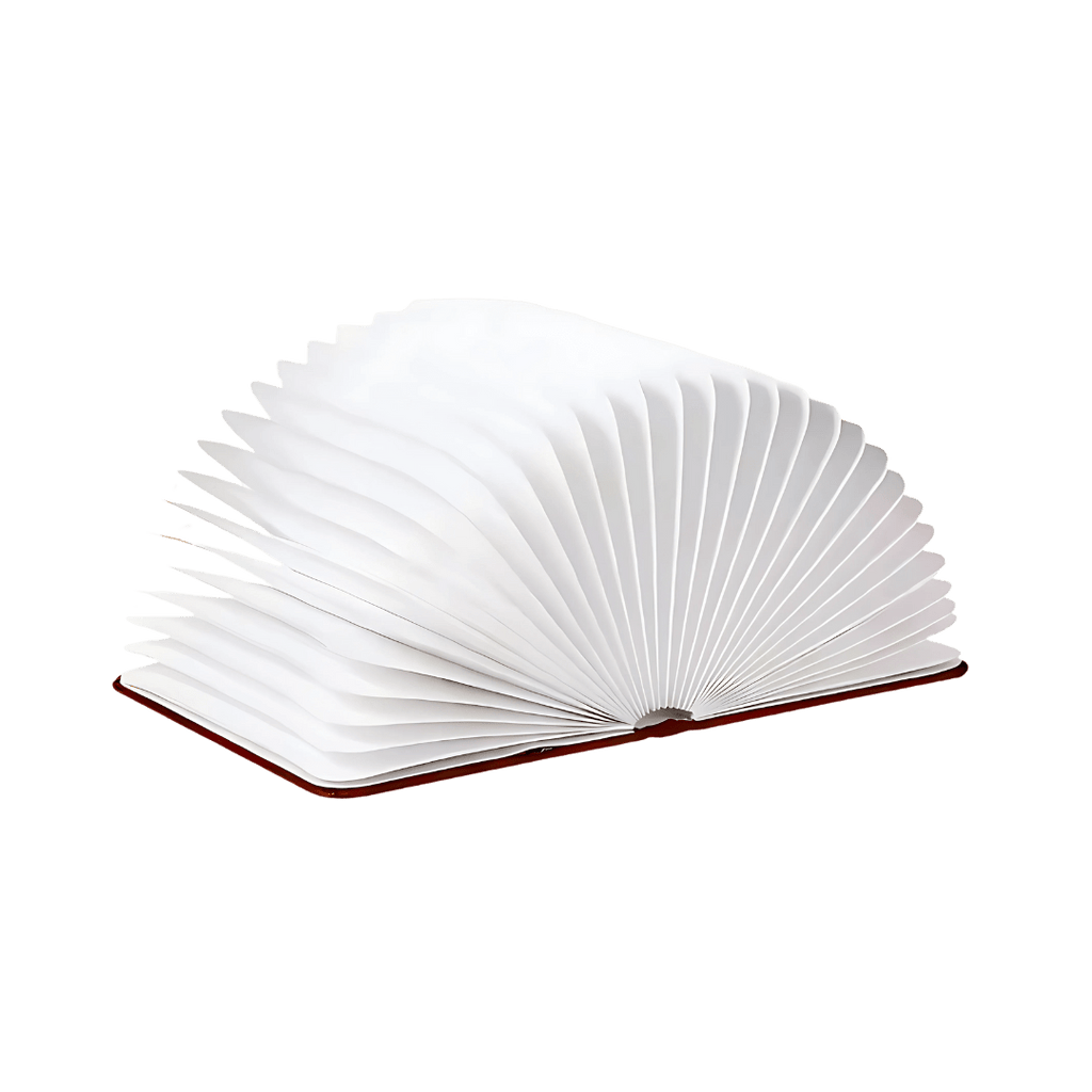 Folio | Book Lamp, Folding Wooden LED Night Light, Rechargeable Portable Table Lamp, Unique Gift