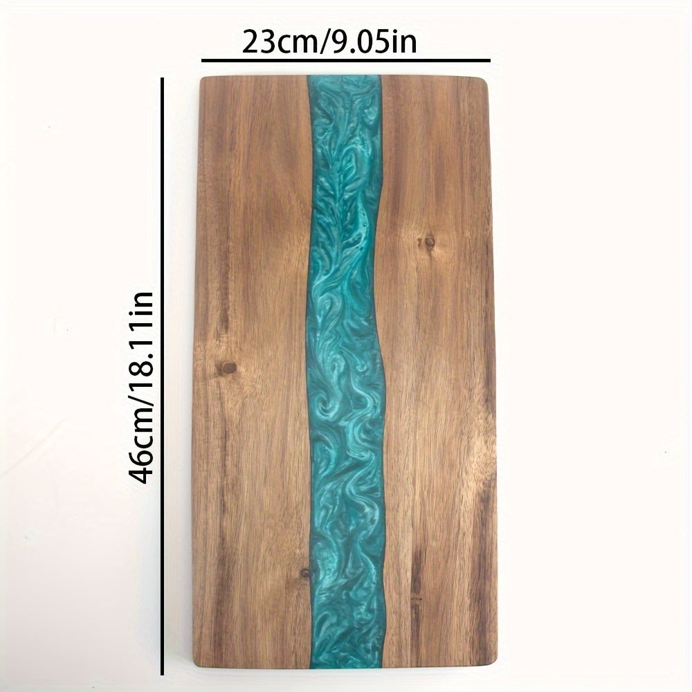 Lagoon | Resin River Cutting Board, Acacia Wood Charcuterie and Cheese Board, Epoxy Serving Board