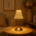 Vienna | Cordless Crystal Table Lamp, Gold Bedside and Dining Lamp