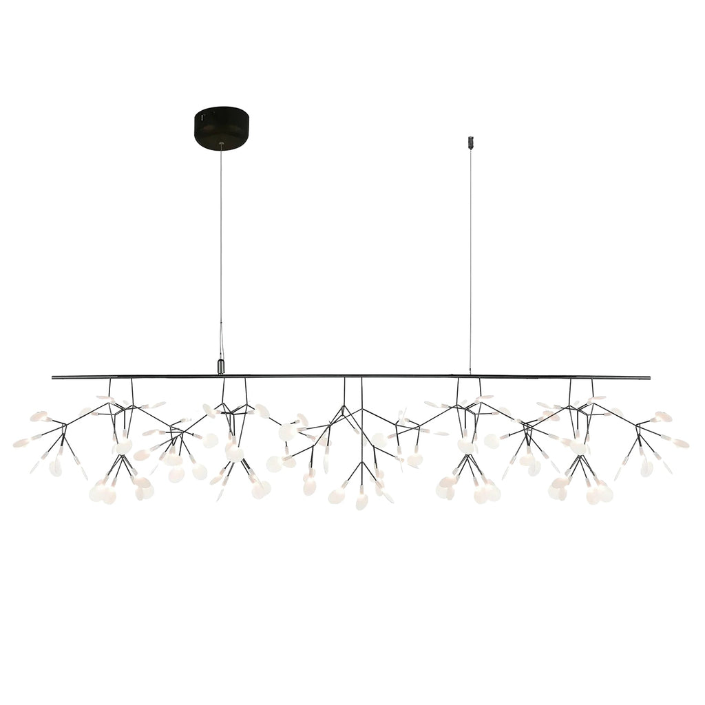 Glimmer | Firefly LED Chandelier, Modern Branch Chandelier, Dimmable Black Ceiling Light for Dining Room
