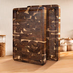 Grove | End Grain Cutting Board, Large Acacia Wood Butcher Block with Juice Groove, Chopping Board