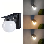 Solar | Globe Wall Light, Outdoor Solar Powered LED Wall Lamp, Dusk to Dawn Waterproof Porch Light