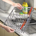 Expandable | Stainless Steel Over Sink Dish Rack, Adjustable Sink Drainer Basket, Space Saving Kitchen Organizer